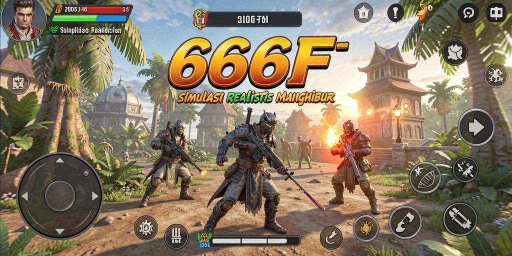 Screenshot 666F menampilkan gameplay simulasi yang mendebarkan dan interaktif.