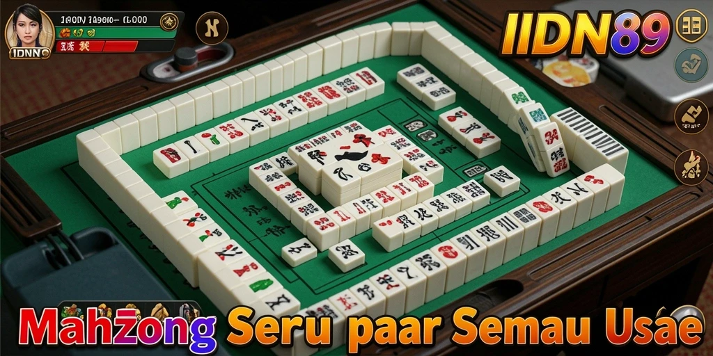 Tampilan gameplay Mahjong yang menarik dan menantang di IDN89.