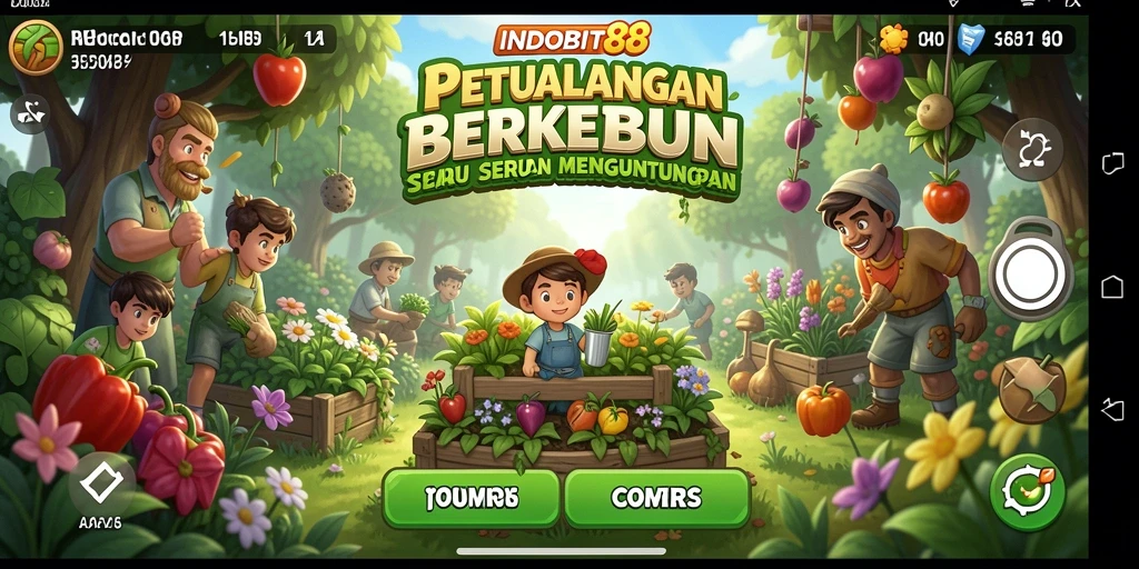 Tampilan gameplay pertanian yang menakjubkan dan interaktif di INDOBIT88.
