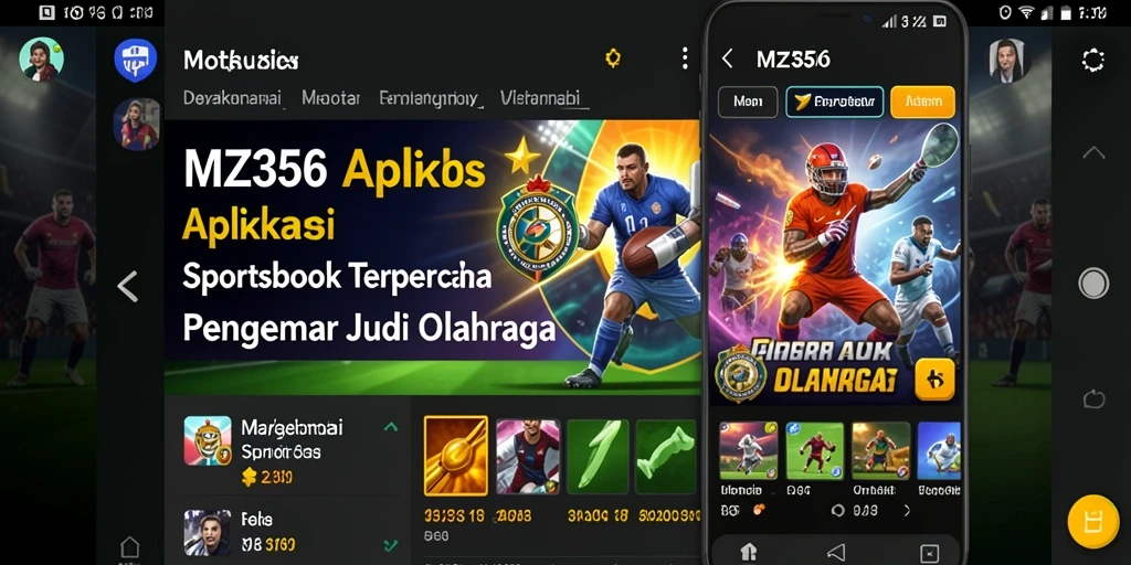 Tampilan gameplay taruhan olahraga di aplikasi MZ356.